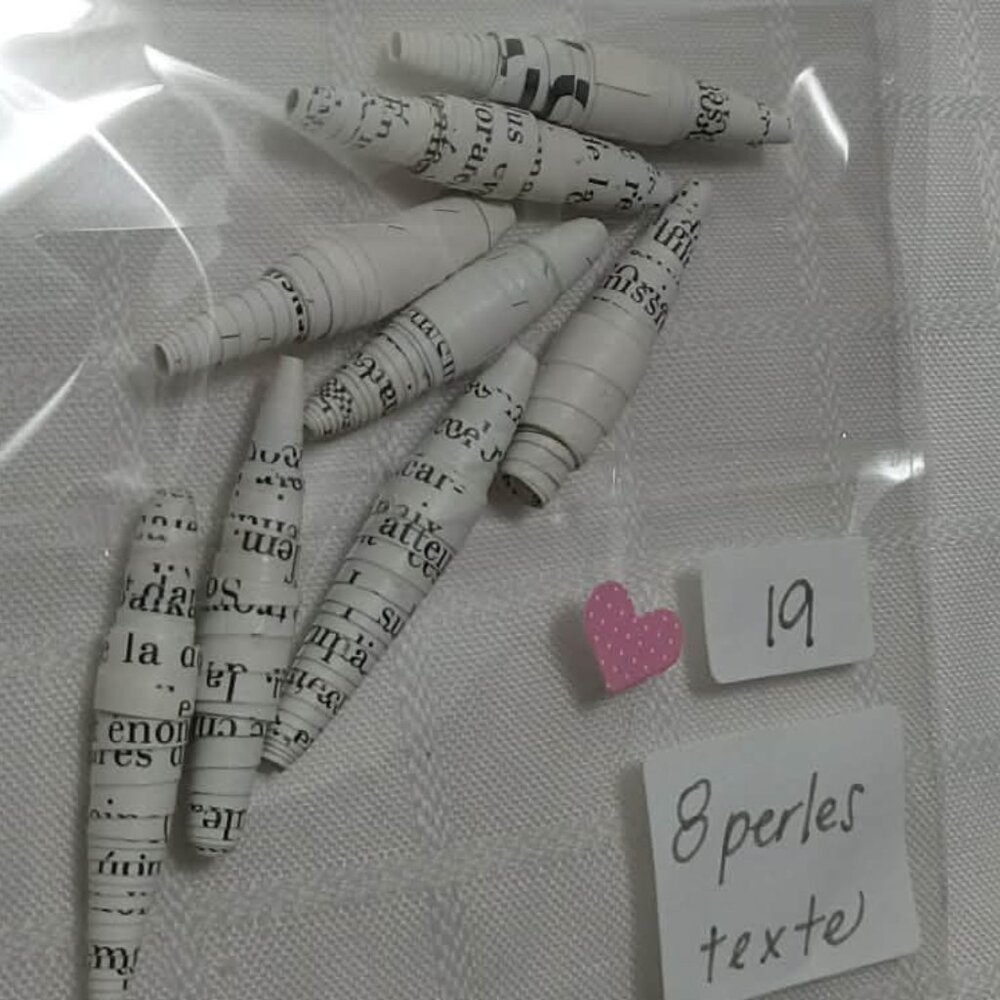 One-of-a-kind handmade/hand rolled paper beads/jewelry making/craft supplies/DIY